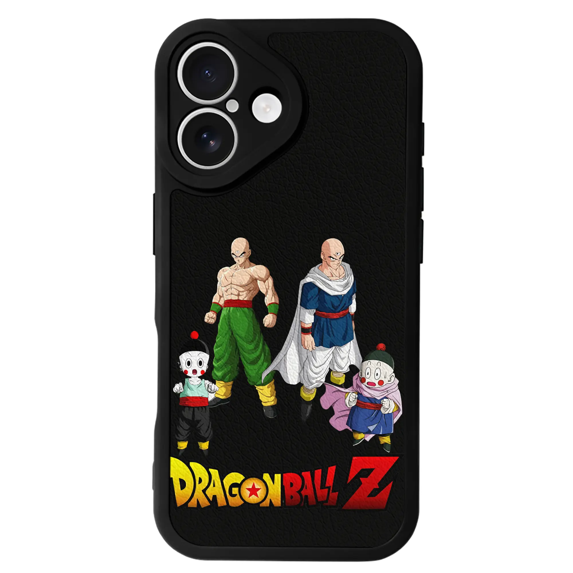 ドラゴンボール グッズ チャオズ - IPhone 16シリーズ対応 ・ シリコンスマホケース ・ レザー調 ・ 高精度フィット ・ 耐衝撃 ・ ワイヤレス充電対応 ・ 精密カット